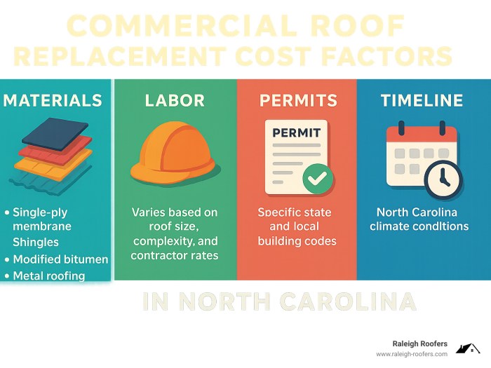 Roof replacement commercial cost costs