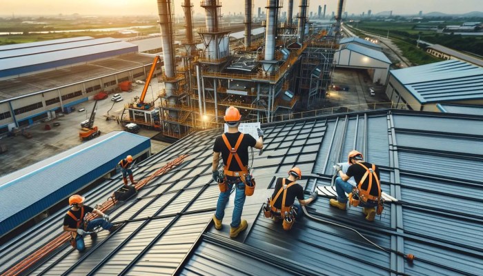 Industrial roofing inspection services