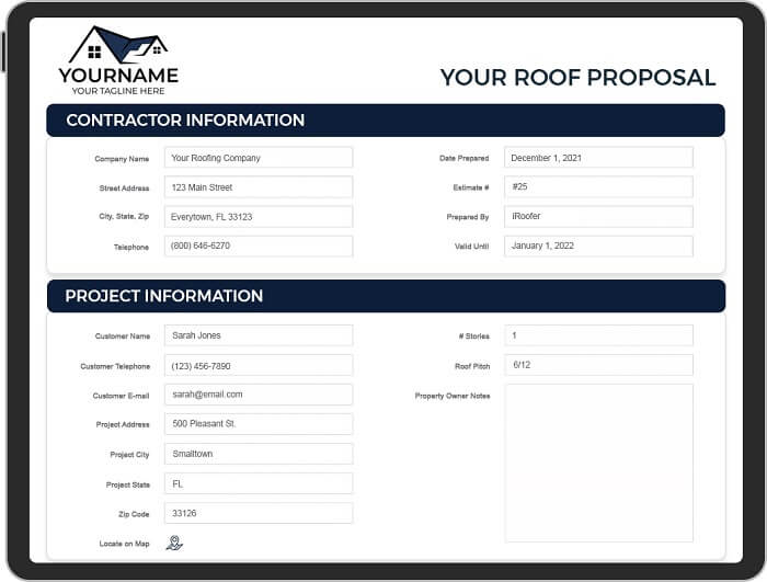 Roof maintenance estimate online