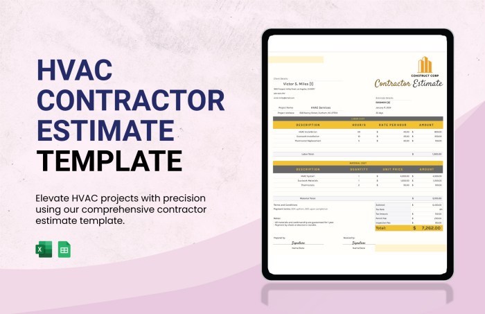 Hvac Estimate Form Template