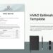 Sample Hvac Estimate Sheets HVAC Estimate Proposal Great Template In